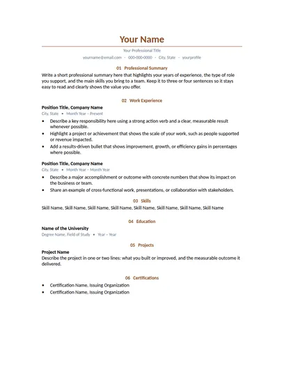 Solstice resume template